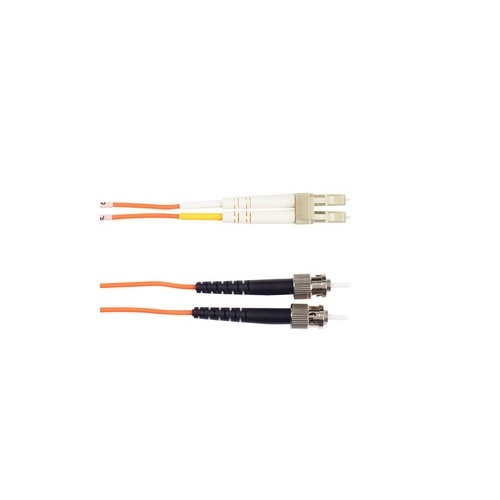 Black Box Om1 62.5/125 Multimode Fiber Optic Patch Cable - Ofnr Pvc, St To Lc, Orange, 30-m (98.4-ft.) (EFN110-030M-STLC)