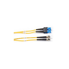 Black Box Os2 9/125 Singlemode Fiber Optic Patch Cable - Ofnr Pvc, St To Sc, Yellow, 2-m (6.5-ft.) (EFN310-002M-STSC)