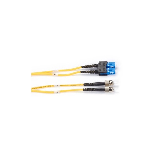 Black Box Os2 9/125 Singlemode Fiber Optic Patch Cable - Ofnr Pvc, St To Sc, Yellow, 2-m (6.5-ft.) (EFN310-002M-STSC)