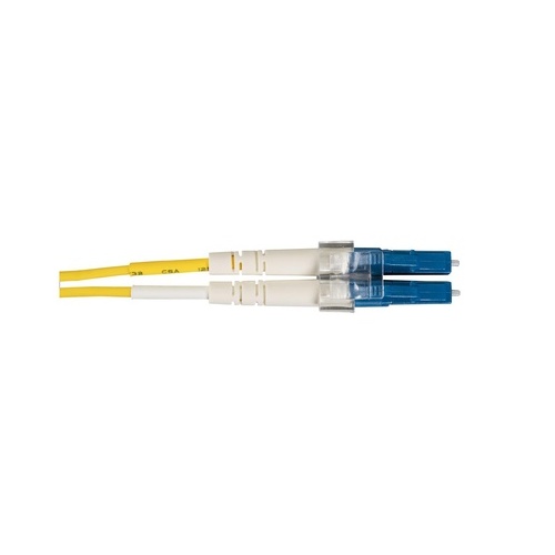 Black Box Os2 9/125 Singlemode Fiber Optic Patch Cable - Ofnr Pvc, Lc To Lc, Yellow, 3-m (9.8-ft.) (EFN310-003M-LCLC)