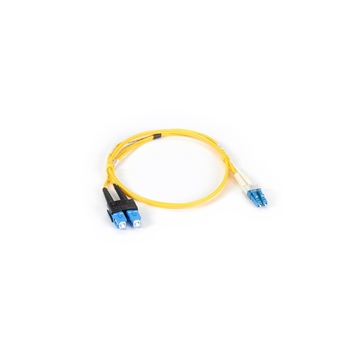 Black Box Os2 9/125 Singlemode Fiber Optic Patch Cable - Ofnr Pvc, Sc To Lc, Yellow, 5-m (16.4-ft.) (EFN310-005M-SCLC)