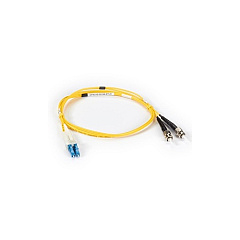 Black Box Os2 9/125 Singlemode Fiber Optic Patch Cable - Ofnr Pvc, St To Lc, Yellow, 10-m (32.8-ft.) (EFN310-010M-STLC)