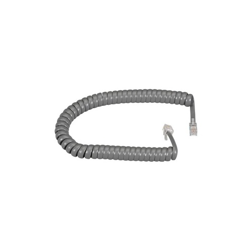 Black Box Coiled Telephone Handset Cord - Dark Gray, 25-ft. (7.6-m) (EJ302-0025)