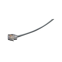 Black Box Flat Satin Telco Patch Cable - Stranded, Unshielded, Pvc, Cross-pin, 4-wire, Rj11, Male/male, Gray, 25-ft. (7.6-m) (EL04M-25) Black Box Flat Satin Telco Patch Cable - Stranded, Unshielded, Pvc, Cross-pin, 4-wire, Rj11, Male/male, Gray, 25-ft. (7.6-m) (EL04M-25)