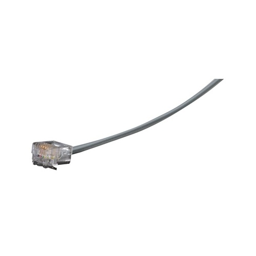 Black Box Flat Satin Telco Patch Cable - Stranded, Unshielded, Pvc, Cross-pin, 4-wire, Rj11, Male/male, Gray, 25-ft. (7.6-m) (EL04M-25)