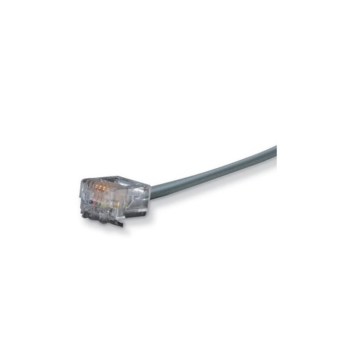 Black Box Flat Satin Telco Patch Cable - Stranded, Unshielded, Pvc, Straight-pin, 4-wire, Rj11, Male/male, Gray, 4-ft. (1.2-m) (EL04MS-04)