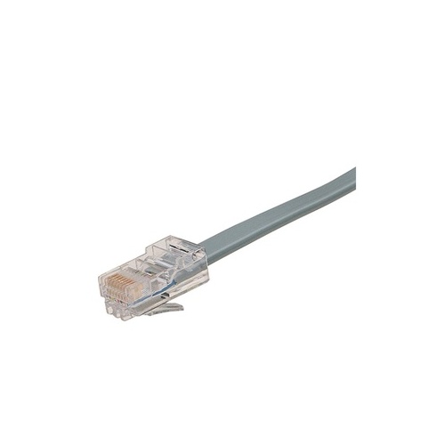 Black Box Flat Satin Telco Patch Cable - Stranded, Unshielded, Pvc, Straight-pin, 8-wire, Rj11, Male/male, Gray, 4-ft. (1.2-m) (EL08MS-04)