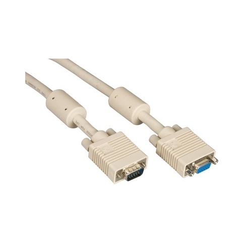 Black Box Vga Video Cable With Ferrite Core - Male/female, Beige, 3-ft. (0.9-m) (EVNPS06-0003-MF)