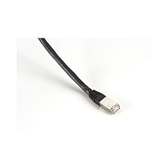 Black Box Cat6 400-mhz Molded Boot Solid Ethernet Patch Cable-shielded(f/utp),cmp Plenum(rj45 M/m), Black, 1-ft.(0.3-m), Gsa, Taa (EVNSL0273BK-0001)