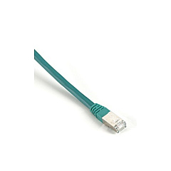 Black Box Cat6 400-mhz Molded Boot Solid Ethernet Patch Cable-shielded(f/utp),cmp Plenum(rj45 M/m), Green, 7-ft.(2.1-m), Gsa, Taa (EVNSL0273GN-0007)