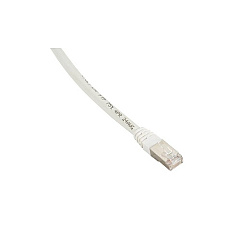 Black Box Cat6 400-mhz Molded Boot Solid Ethernet Patch Cable-shielded(f/utp),cmp Plenum(rj45 M/m), White, 30-ft.(9.1-m),gsa,taa (EVNSL0273WH-0030)