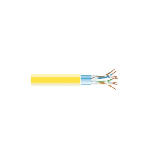Black Box Cat5e 350-mhz Solid Ethernet Bulk Cable - Shielded (f/utp), Cmr Pvc, Yellow, 1000-ft. (304.8-m) Spool, Gsa, Taa (EVNSL0504A-1000)