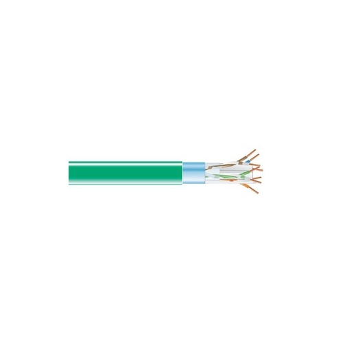 Black Box Cat6 400-mhz Solid Ethernet Bulk Cable - Shielded (f/utp), Cmr Pvc, Green, 1000-ft. (304.8-m) Spool, Taa (EVNSL0607A-1000)