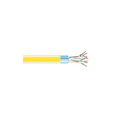 Black Box Cat6 400-mhz Solid Ethernet Bulk Cable - Shielded (f/utp), Cmp Plenum, Yellow, 1000-ft. (304.8-m) Spool, Gsa, Taa (EVNSL0614A-1000)