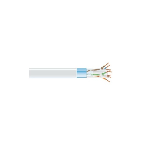 Black Box Cat6 400-mhz Solid Ethernet Bulk Cable - Shielded (f/utp), Cmp Plenum, White, 1000-ft. (304.8-m) Spool, Gsa, Taa (EVNSL0615A-1000)