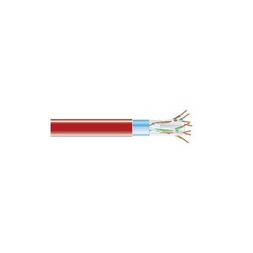 Black Box Cat6 400-mhz Solid Ethernet Bulk Cable - Shielded (f/utp), Cmp Plenum, Red, 1000-ft. (304.8-m) Spool, Gsa, Taa (EVNSL0616A-1000)
