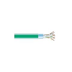 Black Box Cat6 400-mhz Solid Ethernet Bulk Cable - Shielded (f/utp), Cmp Plenum, Green, 1000-ft. (304.8-m) Spool, Gsa, Taa (EVNSL0617A-1000)