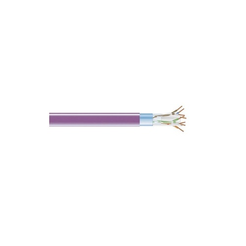 Black Box Cat6 400-mhz Solid Ethernet Bulk Cable - Shielded (f/utp), Cmp Plenum, Purple, 1000-ft. (304.8-m) Spool, Gsa, Taa (EVNSL0619A-1000)