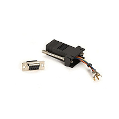 Black Box Db9 Female To Rj45f Modular Adapter Kit With Thumbscrews Black (FA4509F-BK) Black Box Db9 Female To Rj45f Modular Adapter Kit With Thumbscrews Black (FA4509F-BK)