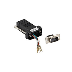 Black Box Db9 Male To Rj45f Modular Adapter Kit With Thumbscrews Black (FA4509M-BK) Black Box Db9 Male To Rj45f Modular Adapter Kit With Thumbscrews Black (FA4509M-BK)