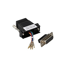 Black Box Modular Adapter Kit - Db15 Female To Rj45 Female With Thumbscrews, Black (FA4515F-BK) Black Box Modular Adapter Kit - Db15 Female To Rj45 Female With Thumbscrews, Black (FA4515F-BK)