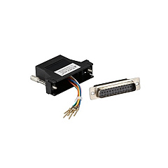 Black Box Modular Adapter Kit - Db25m To Rj45f With Thumbscrews Black (FA4525M-BK) Black Box Modular Adapter Kit - Db25m To Rj45f With Thumbscrews Black (FA4525M-BK)