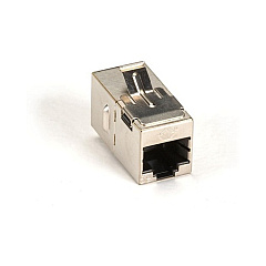 Black Box Cat5e Shielded Straight-pin Keystone Coupler - Silver, Gsa, Taa (FM593) Black Box Cat5e Shielded Straight-pin Keystone Coupler - Silver, Gsa, Taa (FM593)