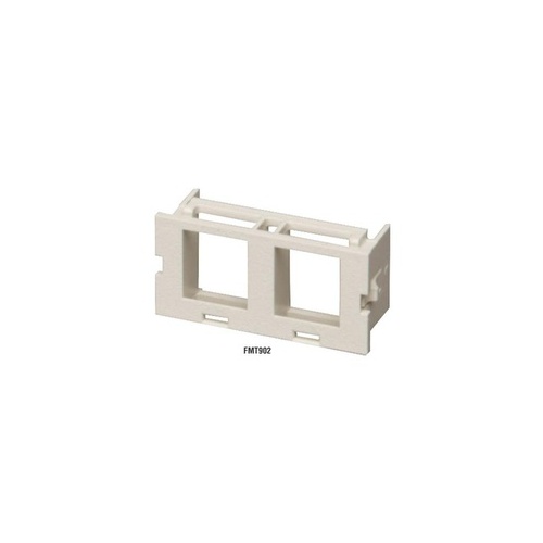 Black Box Surface-mount Housing Adapter Bezel - 2-port, Office White, Gsa, Taa (FMT902)