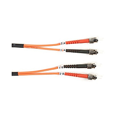 Black Box Om1 62.5/125 Multimode Fiber Optic Patch Cable - Ofnr Pvc, St To St, Orange, 2-m (6.5-ft.) (FO625-002M-STST)