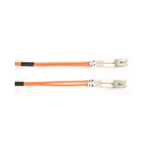 Black Box Om1 62.5/125 Multimode Fiber Optic Patch Cable - Ofnr Pvc, Lc To Lc, Orange, 3-m (9.8-ft.) (FO625-003M-LCLC)