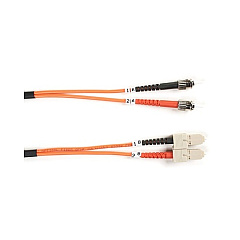 Black Box Om1 62.5/125 Multimode Fiber Optic Patch Cable - Ofnr Pvc, St To Sc, Orange, 3-m (9.8-ft.) (FO625-003M-STSC)