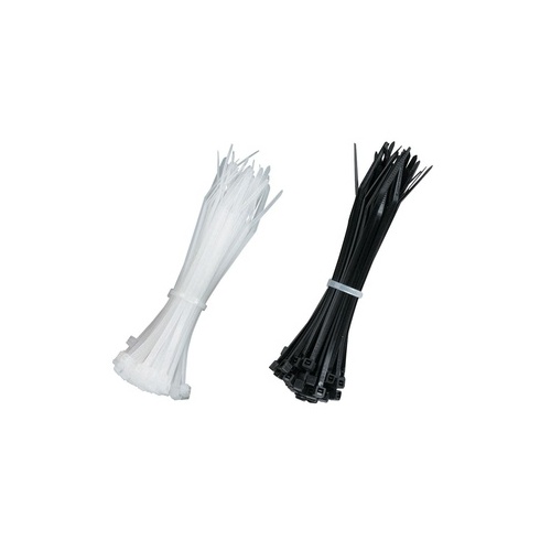 Black Box Nylon Cable Zip Ties - 1/8"w X 4"l, Black/natural, 100-pack, Gsa, Taa (FT610)