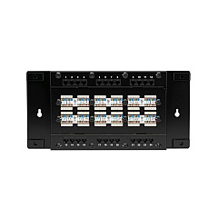 Black Box Cat6 Wallmount Patch Panel With Cover, 24-port, Taa (JPM185A-R2)