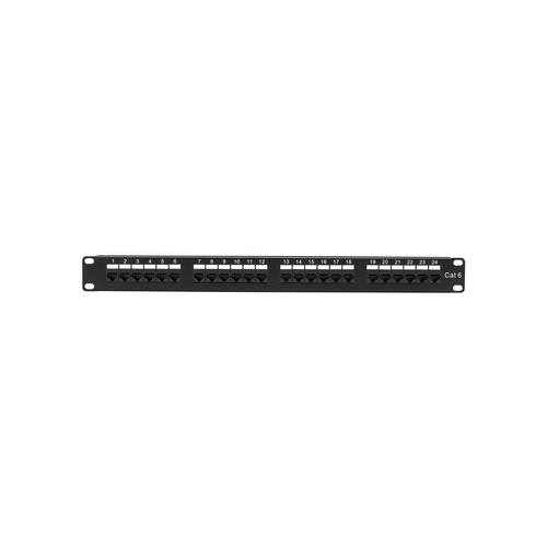 Black Box Cat6 Patch Panel, Punchdown - 1u, Unshielded, 24-port (JPM624A)