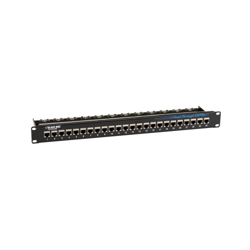 Black Box Cat5e Feed-through Patch Panel - 1u, Shielded, 24-port, Gsa, Taa (JPM804A-R2)