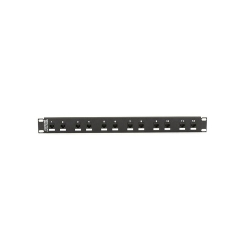 Black Box Cat6 Surge-protected Patch Panel - 1u, 12-port, Gsa, Taa (JSM112A)