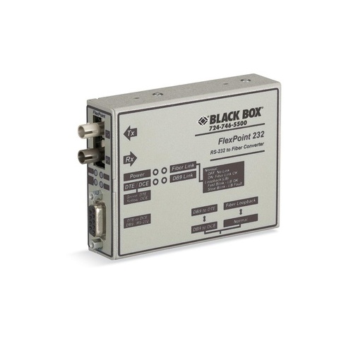 Black Box Async Rs232 Extender Over Fiber - Db9 Female To St Multimode, 2.5 Km, Gsa, Taa (ME660A-MST)