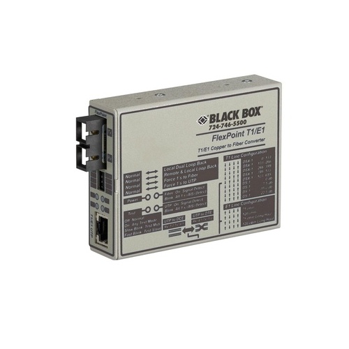 Black Box Managed T1/e1 Media Converter - T1/e1 Copper To Multimode Fiber, 1300nm, 5km, Sc, Gsa, Taa (MT662A-MSC)