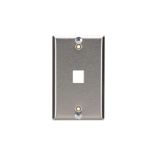 Black Box Keystone Wallplate For Mounting Wall-style Telephone - Stainless Steel, Gsa, Taa (WP369)