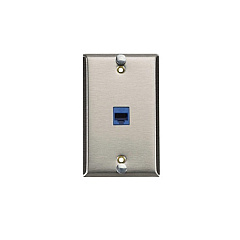 Black Box Cat6 Voip Wallplate - Stainless Steel, Gsa, Taa (WP369C6)