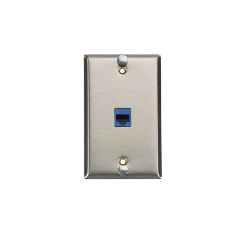 Black Box Cat6 Voip Wallplate - Stainless Steel, Gsa, Taa (WP369C6)