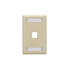 Black Box Keystone Wallplate - Single-gang, 1-port, Ivory, Gsa, Taa (WPT454)