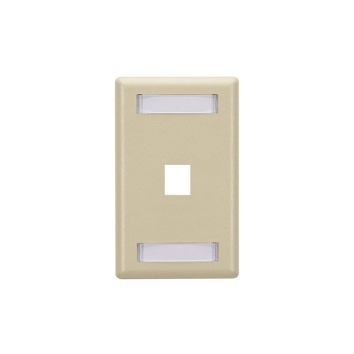 Black Box Keystone Wallplate - Single-gang, 1-port, Ivory, Gsa, Taa (WPT454)