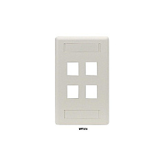 Black Box Keystone Wallplate - Single-gang, 1-port, Office White, Gsa, Taa (WPT456)