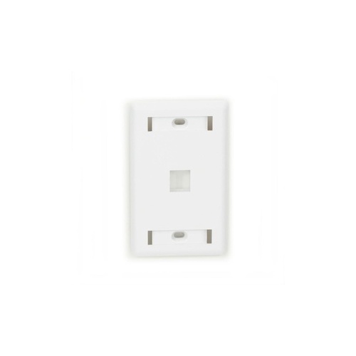 Black Box Keystone Wallplate - Single-gang, 1-port, White, Gsa, Taa (WPT458)