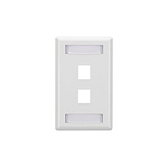 Black Box Keystone Wallplate - Single-gang, 2-port, White, Gsa, Taa (WPT464)