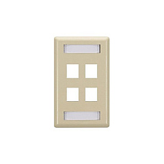 Black Box Keystone Wallplate - Single-gang, 4-port, Ivory, Gsa, Taa (WPT472) Black Box Keystone Wallplate - Single-gang, 4-port, Ivory, Gsa, Taa (WPT472)