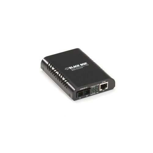 Black Box Fast Ethernet (100-mbps) Media Converter - 10/100-mbps Copper To 100-mbps Multimode Fiber, 850nm, 2km, Sc, Gsa, Taa (LBMC300MMSC)