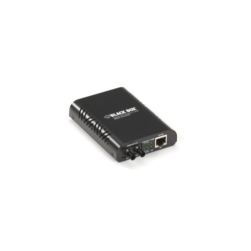 Black Box Fast Ethernet (100-mbps) Media Converter - 10/100-mbps Copper To 100-mbps Multimode Fiber, 850nm, 2km, St, Gsa, Taa (LBMC300-MMST)