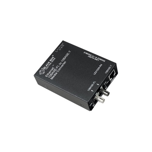 Black Box Ethernet (10-mbps) Media Converter - 10-mbps Copper To 10-mbps Multimode Fiber, 850nm, 2km, St, Gsa, Taa (LE2122AR4)